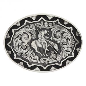 Montana Silversmiths Southwest Classic Impressions End of the Trail Attitude Buckle (A520S)